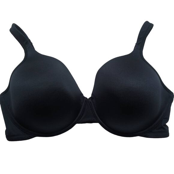 Vanity Fair Womens 40DD T-Shirt Bra Full Coverage Underwire Lightly Lined Black - Picture 1 of 4
